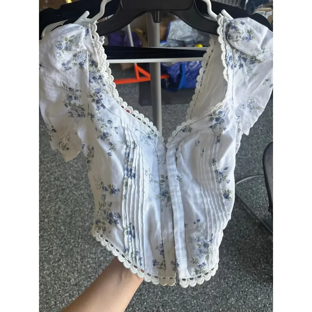 SZ 4 Reformation Simmie Linen Top Truly NWT